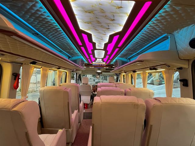 Luxury Urbania interior – aisle with designer ceiling lighting