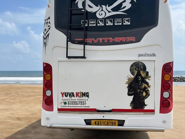 49 seater bus – rear view with Yuva King branding